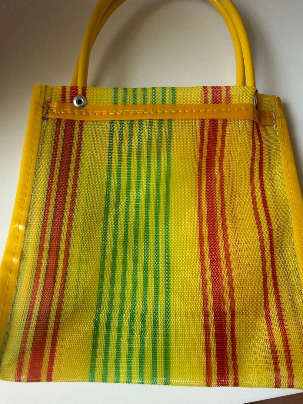 Kids Yellow Tote Bag with Colorful Frida-Inspired Print